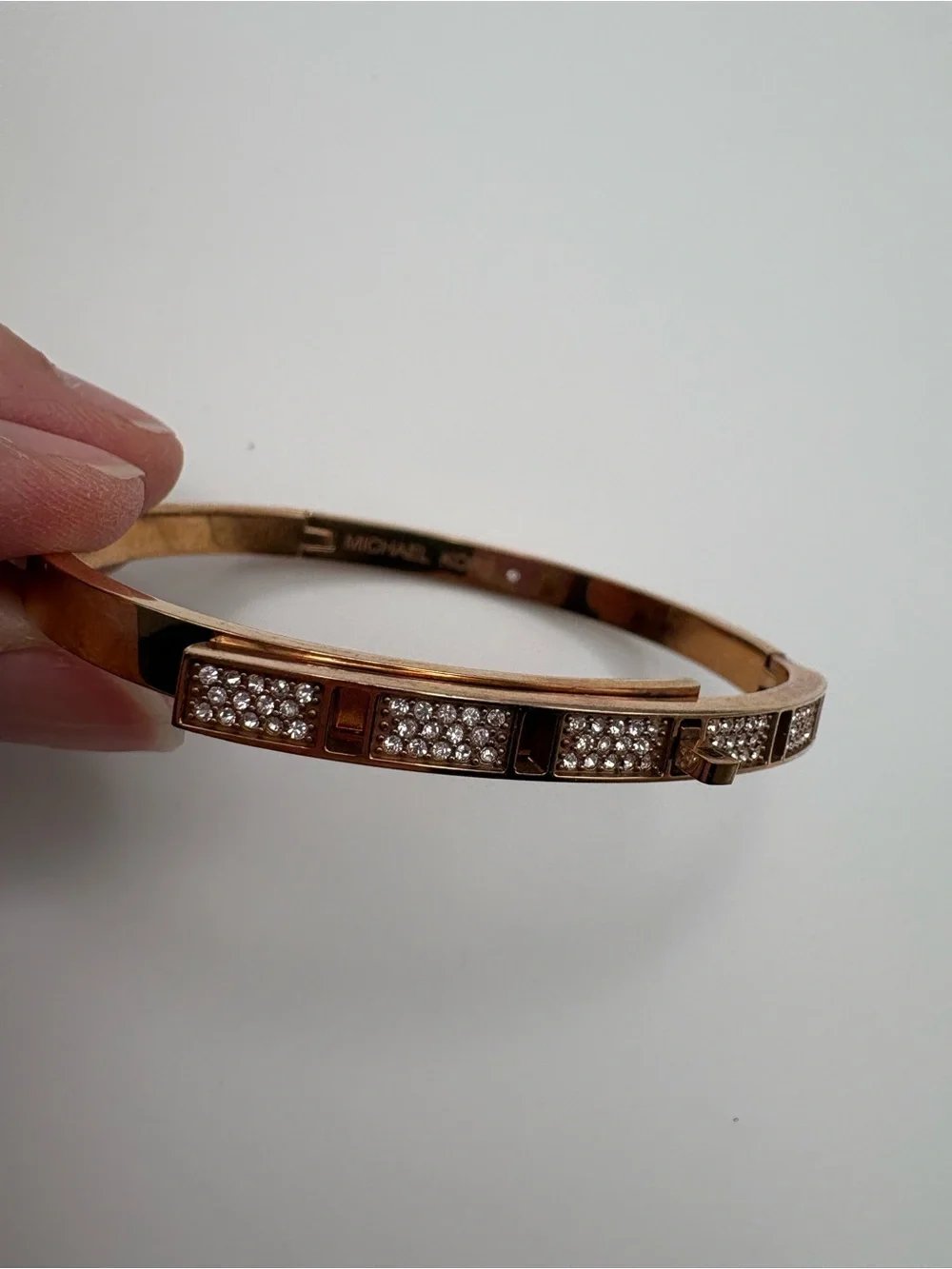 Michael Kors Rose Gold Pavé Link Bracelet